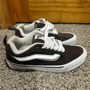 Vans Knu Skool Brown and White Shoes